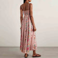 Elorune Boho Floral Maxi Dress – Sun-Kissed Beadwork for Your Wildest Holiday
