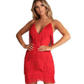 Elorune Tassel Mini Dress – Dance the Night in Effortless Vintage Allure