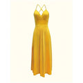 Elorune Lace-Up Backless Dress – Where Bare-Back Drama Meets Cinched Perfection