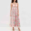 Elorune Boho Floral Maxi Dress – Sun-Kissed Beadwork for Your Wildest Holiday