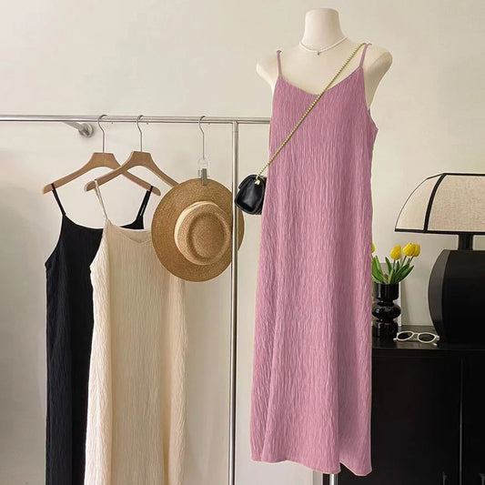 Elorune Pleated Midi Dress – Timeless Knit Elegance for Every Season