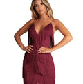 Elorune Tassel Mini Dress – Dance the Night in Effortless Vintage Allure