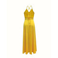 Elorune Lace-Up Backless Dress – Where Bare-Back Drama Meets Cinched Perfection