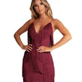 Elorune Tassel Mini Dress – Dance the Night in Effortless Vintage Allure